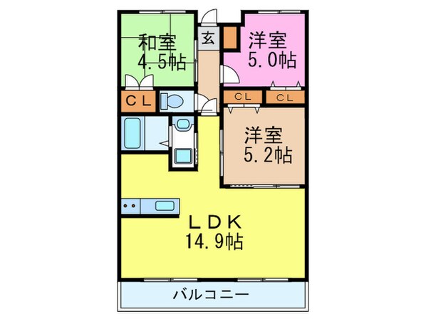 VERDURE千里山西弐番館の物件間取画像